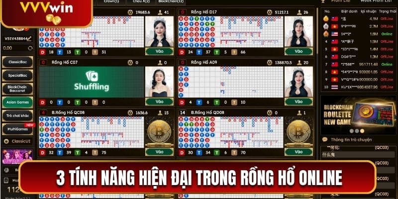 Rồng Hổ Online - Siêu Phẩm Đáng Trải Nghiệm 2025 Tại VVVwin 3 3 tính năng hiện đại trong Rồng Hổ Online
