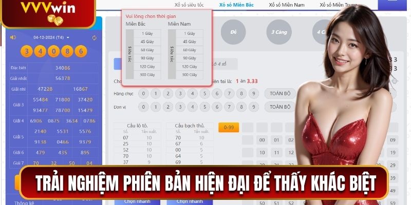 Xổ Số Siêu Tốc VVVwin - Trải Nghiệm Quay Số Hot Nhất 2025 3 Trải nghiệm phiên bản hiện đại để thấy sự khác biệt